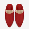 LEATHER SLIPPERS MOROCCO Shoes Leather Unisex Babouches Dark Red