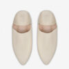 LEATHER SLIPPERS MOROCCO Shoes Leather Unisex Babouches Light gray