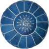 Outdoor pouf ottoman, weather-resistant, lightweight design