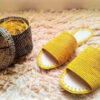 Natural Raffia slippers shoes moroccan sandals slide summer
