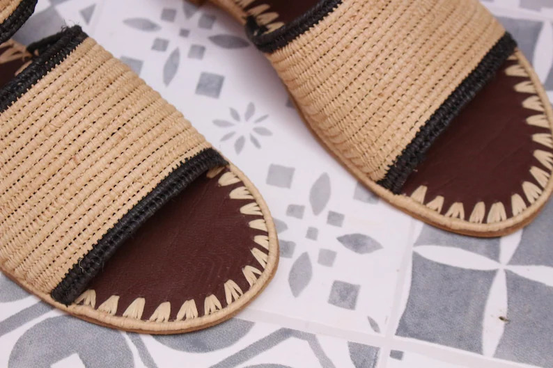 Handmade Raffia sandals, Raffia Sandals, summer sandal raffia, Moroccan ...