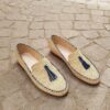 Raffia loafers for women, raffia moccasins, natural raffia men oxfords